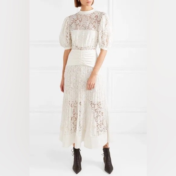 Self-Portrait Dresses & Skirts - White Self-Portrait Dress With Floral Lace